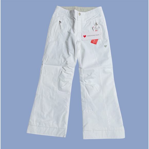 Obermeyer Brooke Pant Ski Snow Insulated White Size Teen Girl Small NEW - Picture 1 of 10